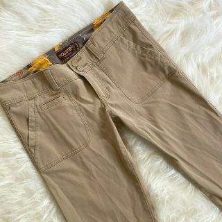 Vintage Y2k Hollister Brown Flared Pants Size 9 Waist 32 Stretch Cargo Surf