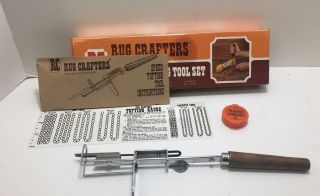 Vintage Rug Crafters Speed Tufting Tool W/threader Tufting Gauge & Lubricant Usa