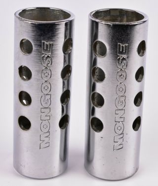 Vintage Mongoose Bmx Old - School Bike Foot Pegs 4.  25 " Long 4 - Hole Chrome Bicycle