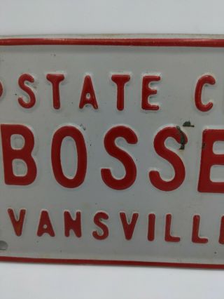 Evansville Indiana Boss High School Basketball State Champs 62 License Plate Vtg 3
