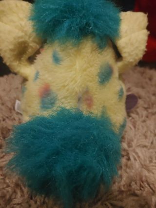 1999 Vintage Electronic Furby Babies Yellow Confetti Tiger Robotic Pet Toy 3