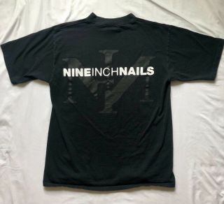 Authentic Vtg 90s Nine Inch Nails T - Shirt Band Tour Nin Large L All Sport
