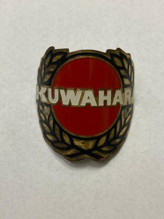 Vintage Kuwahara Bicycle Head Badge Emblem