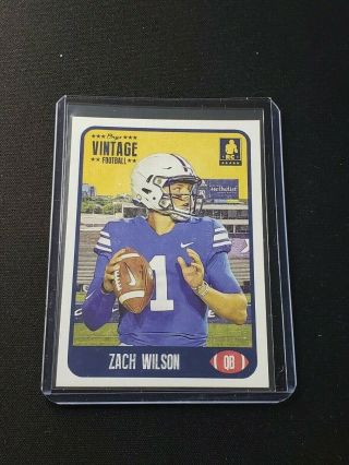 Zach Wilson 2021 Onyx Vintage Football Rookie Card