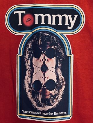 1975 Vintage Elton John The Who T - Shirt Heavyweight Xl Tommy Rock Opera Red