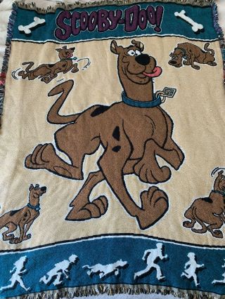 Vtg Scooby - Doo 1999 Acrylic Throw 43 X 53 Blanket Cartoon Network Northwest Co