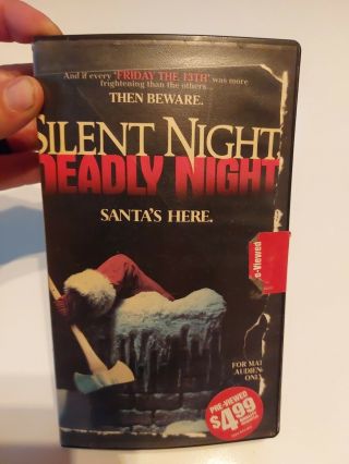 Vintage 1984 Silent Night Deadly Night Vhs Horror Usa Home.  Ex Rental