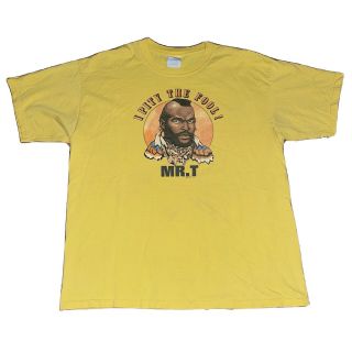 Vintage A - Team Television Show Mr.  T “i Pity The Fool” T - Shirt Yellow Men’s Xl