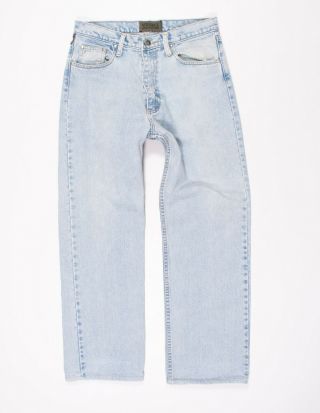 Vintage Versace Jeans Couture Light Blue Wash Straight Leg Denim Jean Size 32