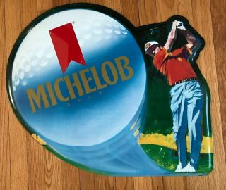 1990 Vintage Michelob Beer Golf Tin Sign 26 " X 22 "