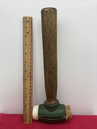 Vintage Garland No.  2,  1 - 1/2 " Rawhide Face Split Head Hammer - Saco,  Maine Usa