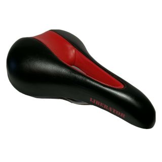 Vtg Terry Tfi Liberator Cut Out Red/black Bike Seat Saddle Made In Italy