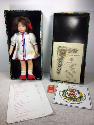 Vintage Lenci Doll Made In Italy 16 " Sally Paperwork Box 1985 Hc - 497