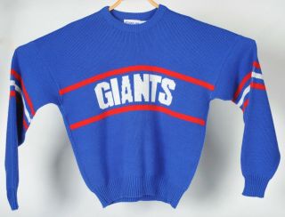 Vintage 80s Cliff Engle York Giants Sweater Mens Xl Made Usa Wool Blend