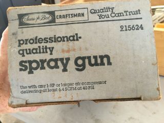Vintage Sears Craftsman Professional Paint Spray Gun Model 919.  15624 3