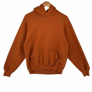 Vintage Russell Athletic Pullover Burnt Orange Blank Hoodie Size Mens M Mexico