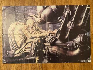 Vintage 1979 Alien Folded Movie Poster.  33 1/2” X 22”