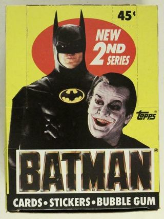 Vintage Topps Trading Cards Batman Dc Comics Movie 2nd Series Full Set & Box