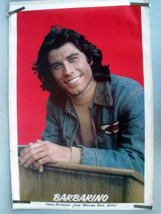 Rare John Travolta Barbarino Welcome Back Kotter 1977 Vintage Orig Pin Up Poster