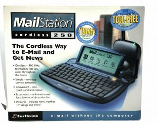 Vtg Mail Station 250 Cordless Personal Email Without The Pc E - Mail System