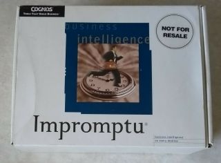 Cognos Impromptu Software V.  4.  01 Nfr Retail Box With Manuals - Vintage