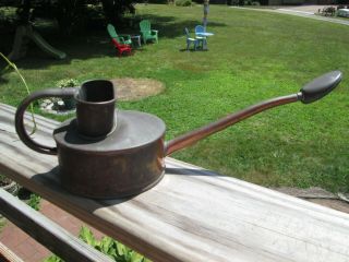 Vintage Small Copper Watering Can With Long Neck Sprinkle Head