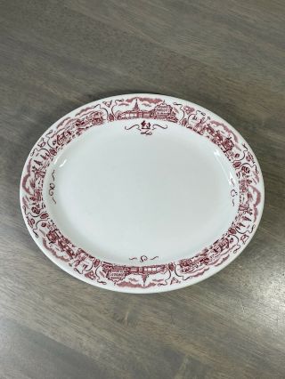 Vintage Caribe China Howard Johnsons Restaurant Ware Oval Lunch Plate