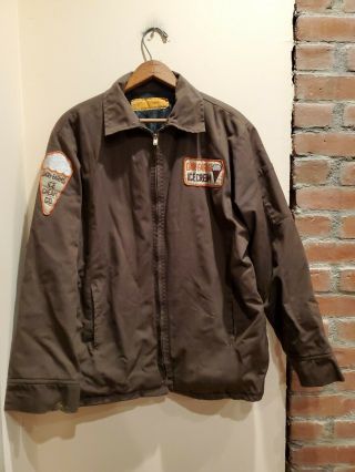 Vtg Ct Ice Cream Delivery Jacket Dari Farms Patches Advertising Dairy Large 80s