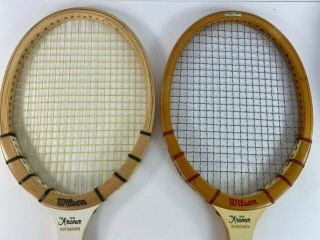 Vintage Wilson Wood Jack Kramer Flight Tennis Racket 2