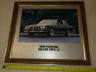 Rare Vintage 1982 Pontiac Grand Prix Poster Came Out Of A Dealership