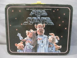 Pigs In Space The Muppet Show Presents Metal Lunchbox 1977 Vintage King - Seeley