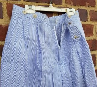 Vtg Ralph Lauren Womens Trousers Pants Size 14 Stripe Cotton