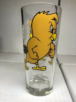 Vintage 1973 Pepsi Looney Tunes Warner Bros Henery Hawk Collector Series Glass