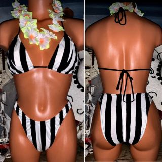 90’s Rare Posing Vintage B Venus Brazil Hi Cut Bikini Ref Cheeky Sexy Swimsuit S