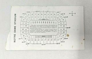 VTG Oct 28 1961 Northwestern vs Notre Dame College Football Game Ticket Stub J21 2