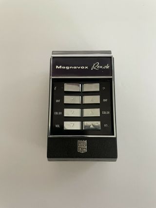 1 1960s Magnavox Tv Remote Control Transmitter Vintage 8 Button