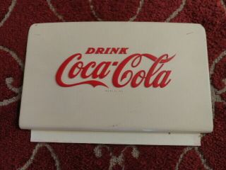 Vintage Coca Cola Sign/ Side Panel Off Fountain Dispenser