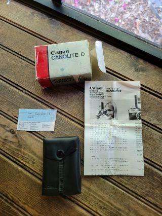 Vintage Canon Canonlite D Compact Camera Flash Canonet in Rough Box 2
