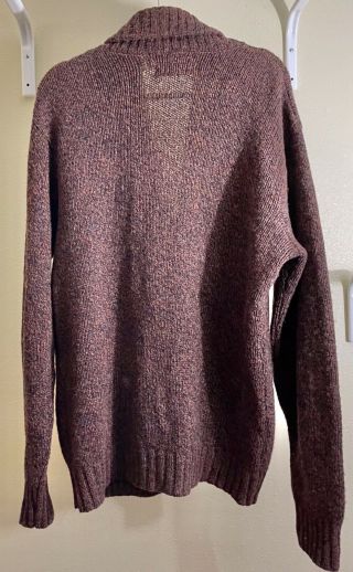 Vtg London Fog Outdoors Unlimited Shetland Wool Cardigan Sweater XL Tall Grandpa 2