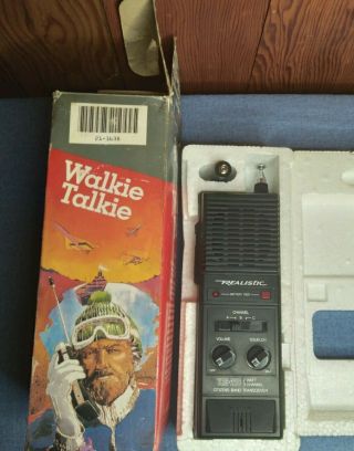 Realistic Trc - 218 3 Channel Walkie Talkie Stranger Things 1980s Vintage