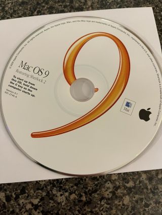 Vintage 2000 Macintosh Mac Os 9 9.  1 Sherlock 2 Start Up Install Cd Disc