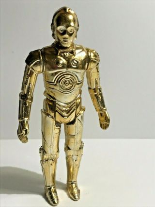 Vintage Kenner Star Wars (1977) C - 3po Action Figure.  Gold Droid Orig.  Snug Limbs
