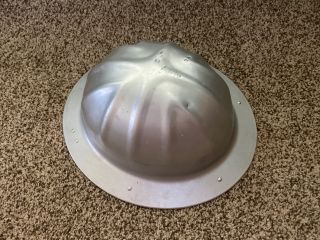 Vintage B F Mcdonald Co Safe T Hat Aluminum Hard Hat D7 Full Rim Size L Large