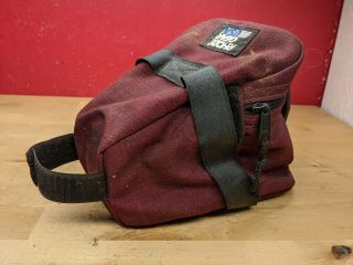 Vintage Rhode Gear Large Saddle Seat Bag Pouch Maroon W/ Reflector Usa
