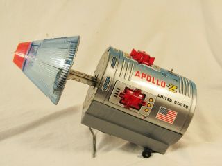 Vintage Nomura Japan Apollo - Z Tin Litho Space Capsule Battery Op 2