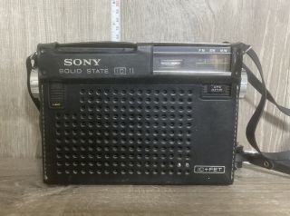 Sony Ic - 11 Vintage Radio Fm/sw/mw Solid State 3 Band Icf - 110w