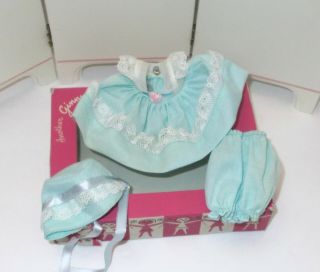 Vintage Vogue 8 " Ginny Doll Blue Dress,  Bonnet,  Panties 7133 Box 1957
