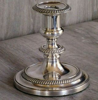 Silver - Plate Candlestick By Barker Ellis England; Vintage Piece ;quality