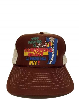 Vintage 80’s The Way To A Fly Fisherman’s Heart Is Through His Fly Trucker Hat