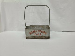 Vintage Royal Crown Cola Metal Bottle 6 Pack Carrier